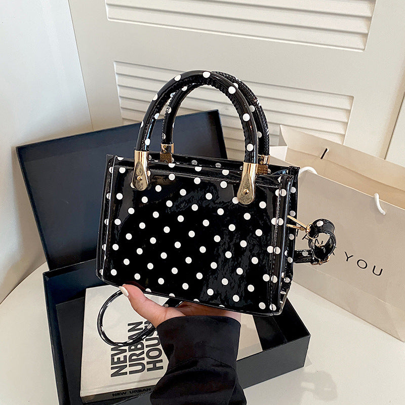 WoChic Polka Dot Handheld Satchel Bag Bowlift