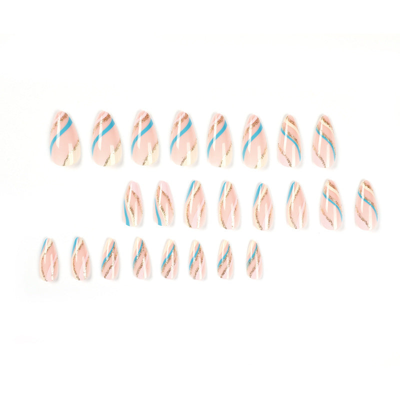 Artistic nail art with metallic accents and abstract designs Bowlift