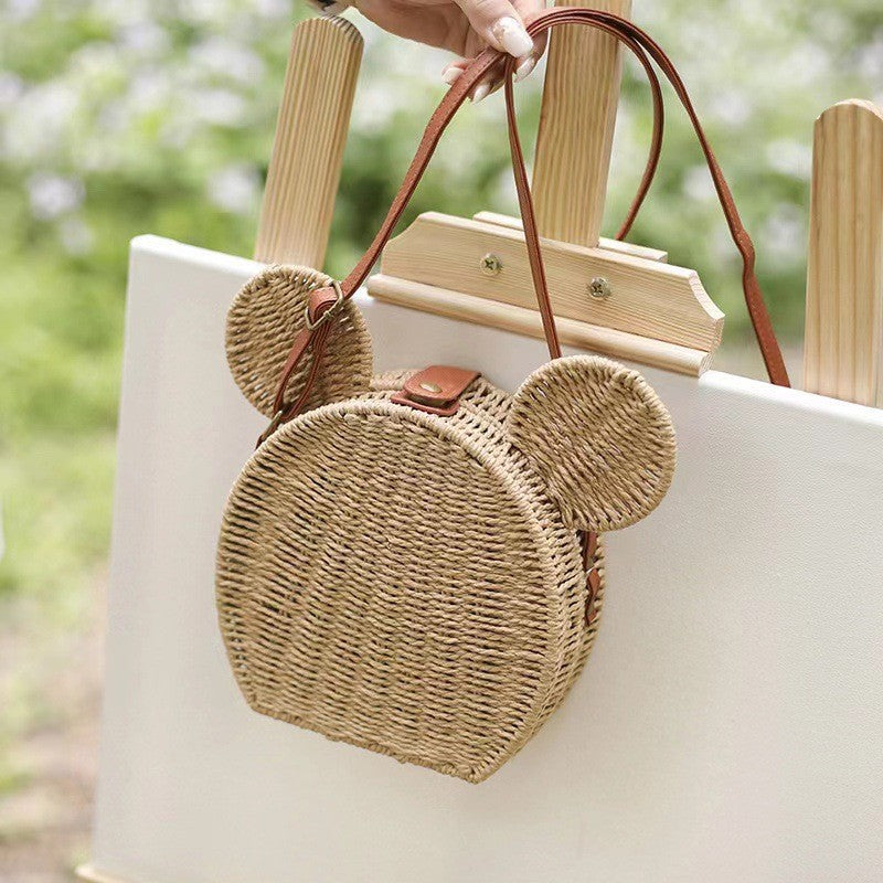 Women's Round Basket Shoulder Bag Bowlift
