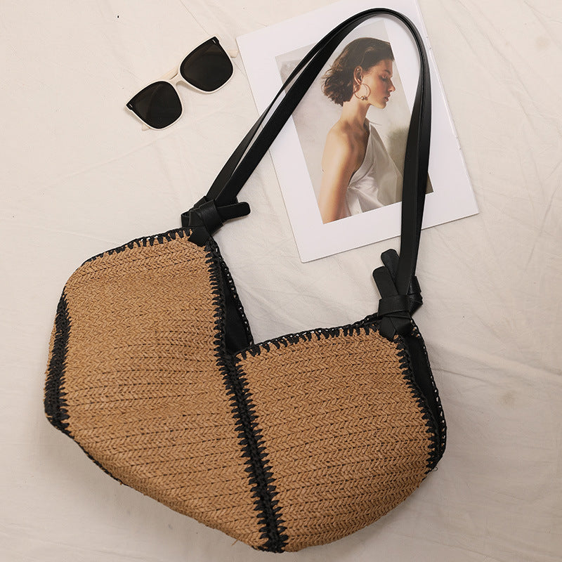 Handmade Boho bag with leather accents Bowlift