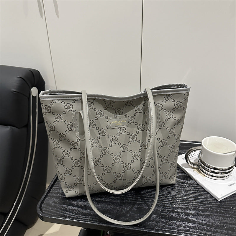 Floral Embossed Tote Bag Bowlift
