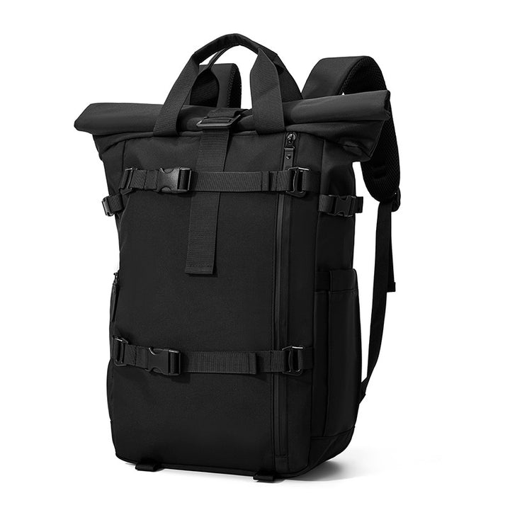 Backpack with roll closure and durable materials Bowlift