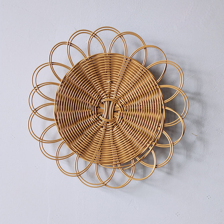 Decorative Wall Plate Made of Woven Rattan Bowlift