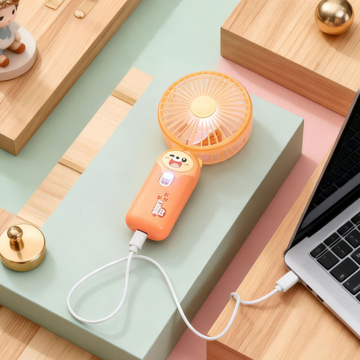 Women's portable handheld fan with cute bear design Bowlift
