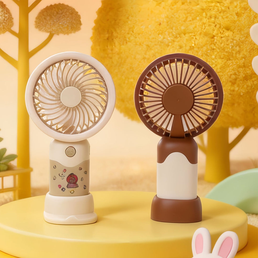 Ladies portable hand fan with ergonomic design and cute motif Bowlift