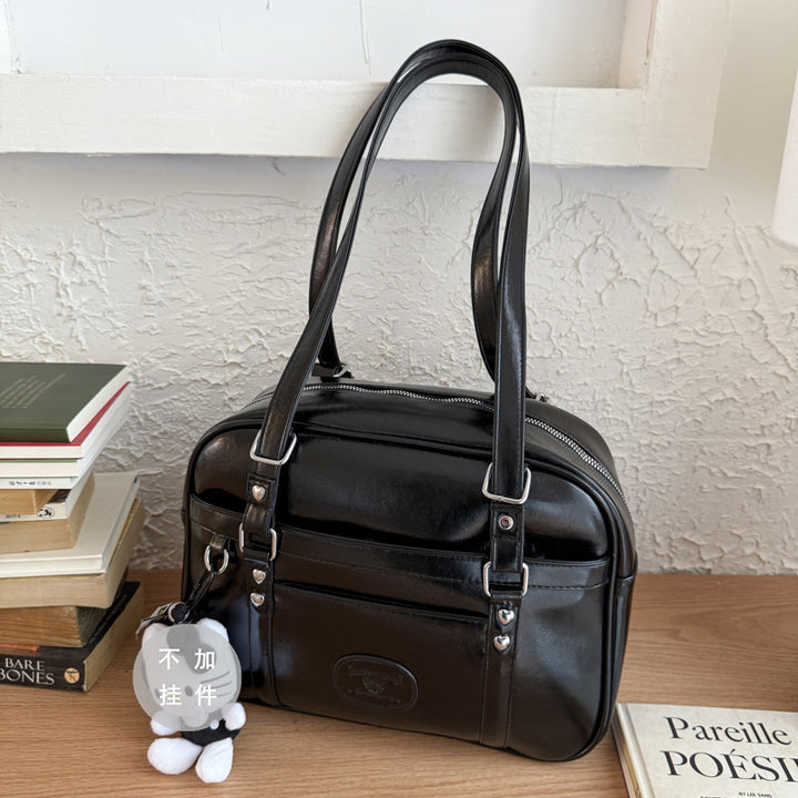 Premium Leather Handheld Satchel Bowlift
