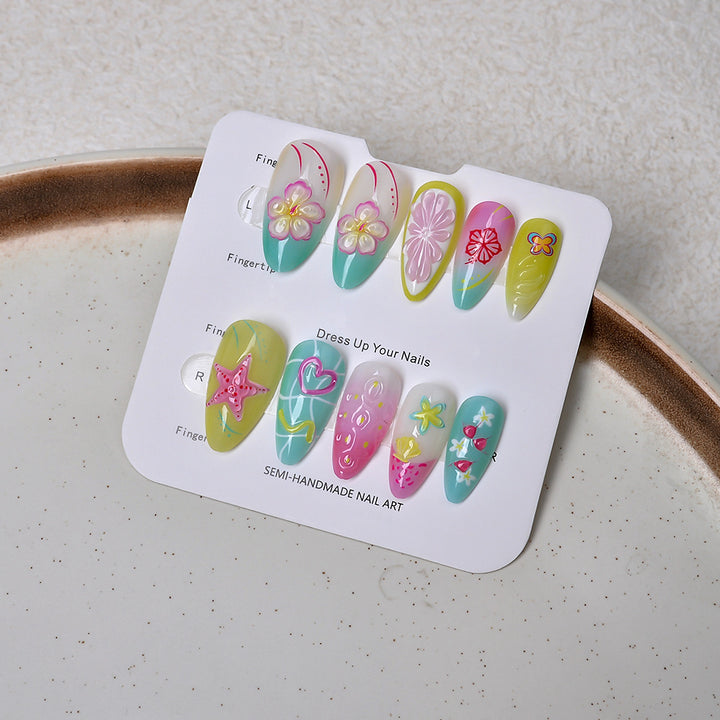 Artistic Themed Press-On Nail Collection Bowlift