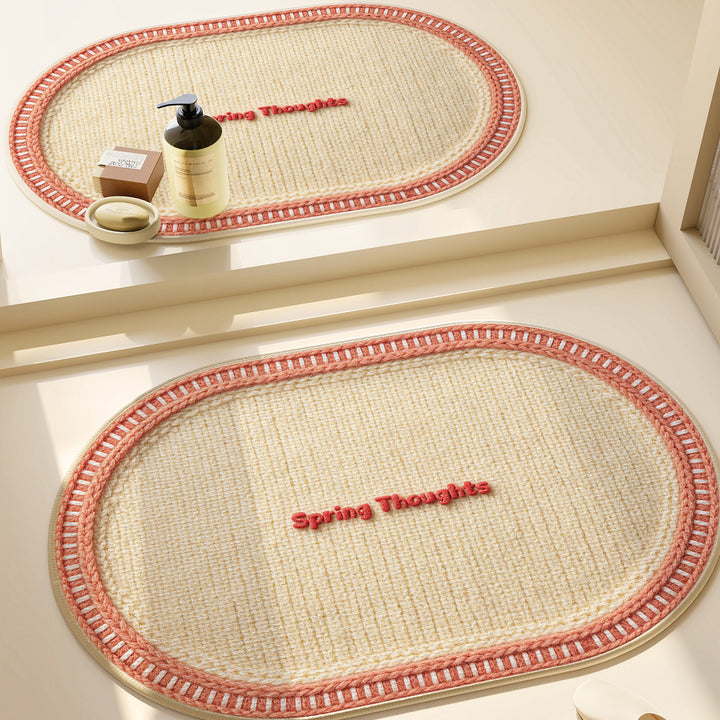 Heart-Patterned Bathroom Mat Bowlift