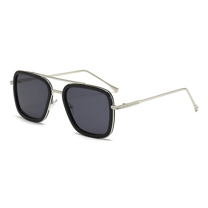 Women's fashionable square sunglasses with glamorous metal frame Bowlift
