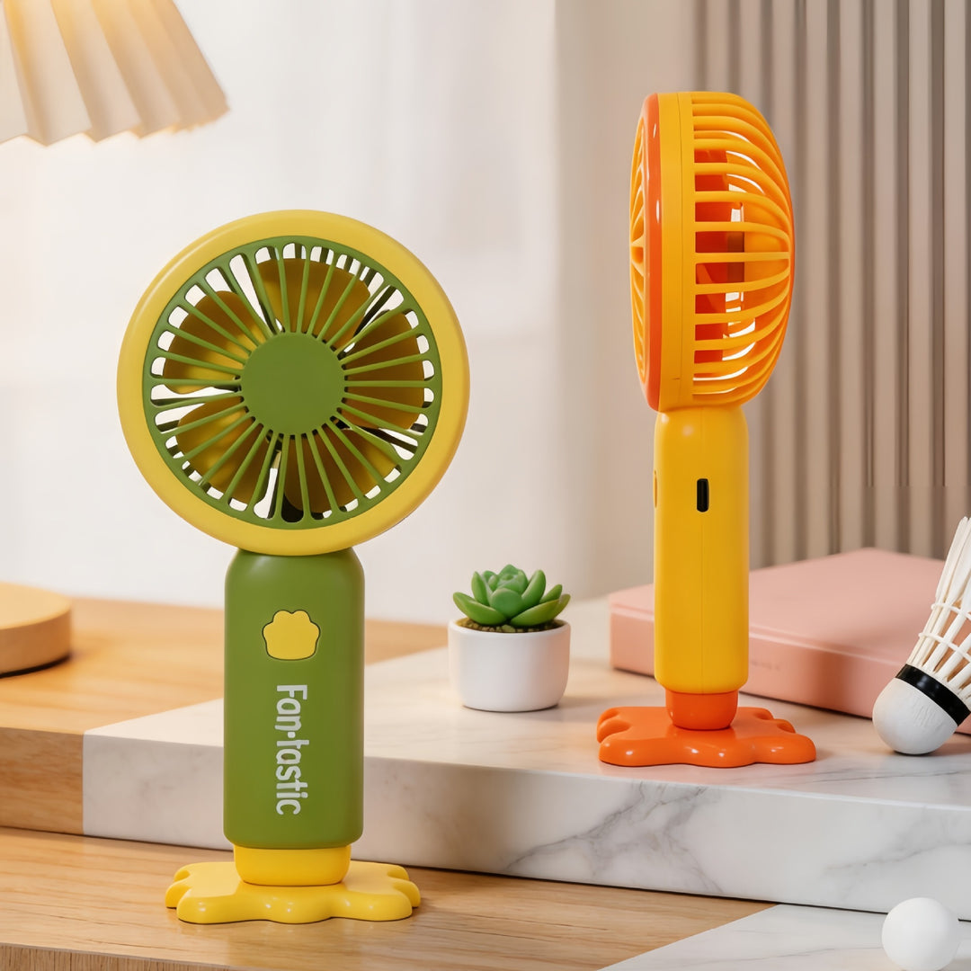 Women's portable handheld fan with splashy animal design Bowlift