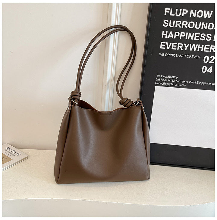 Minimalist Faux Leather Hobo Bag Bowlift