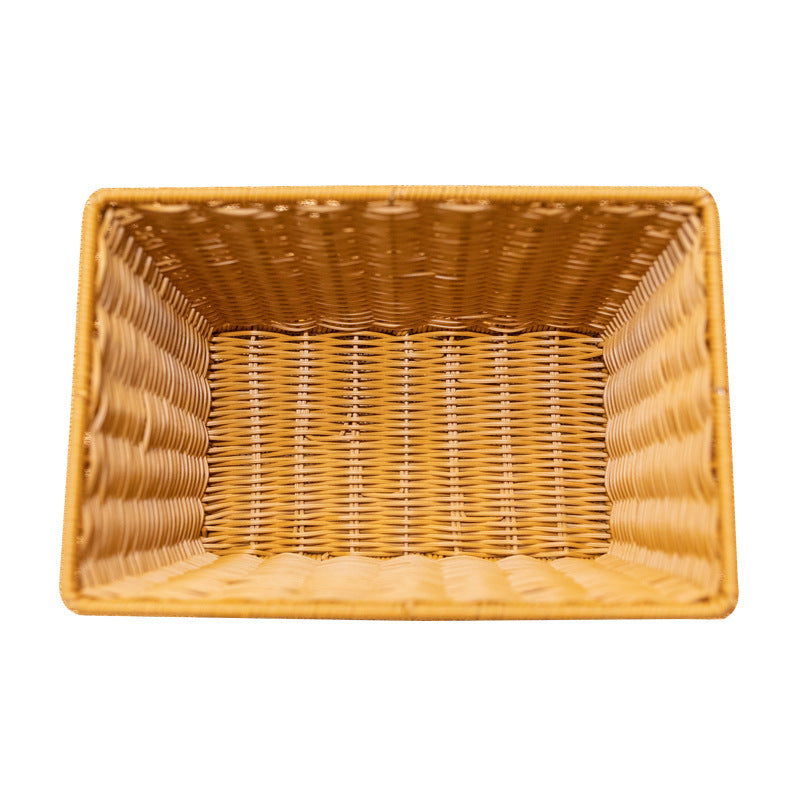 Women's rectangular basket made of woven material Bowlift