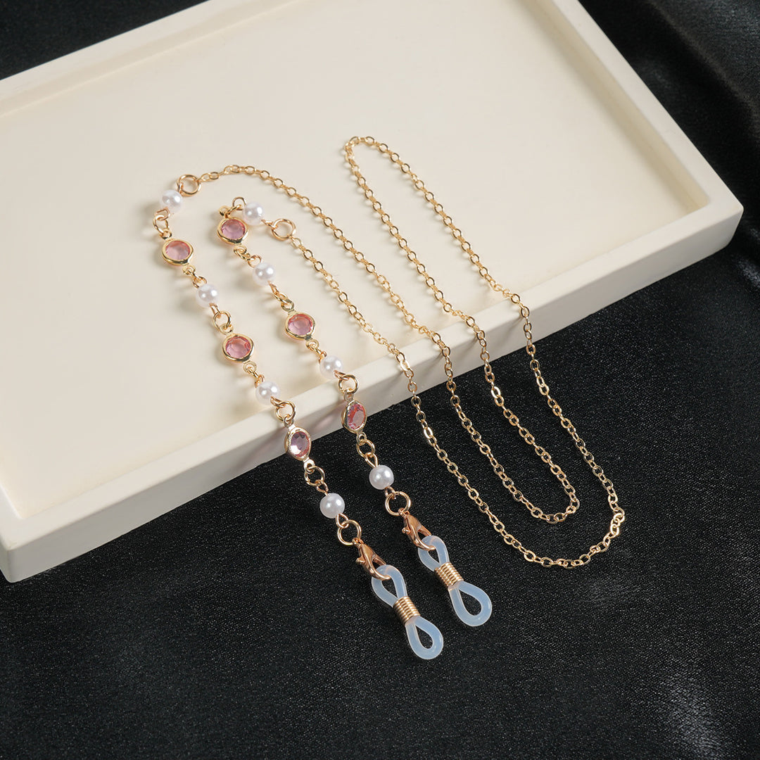 Elegant Gemstone Eyewear Chain Bowlift