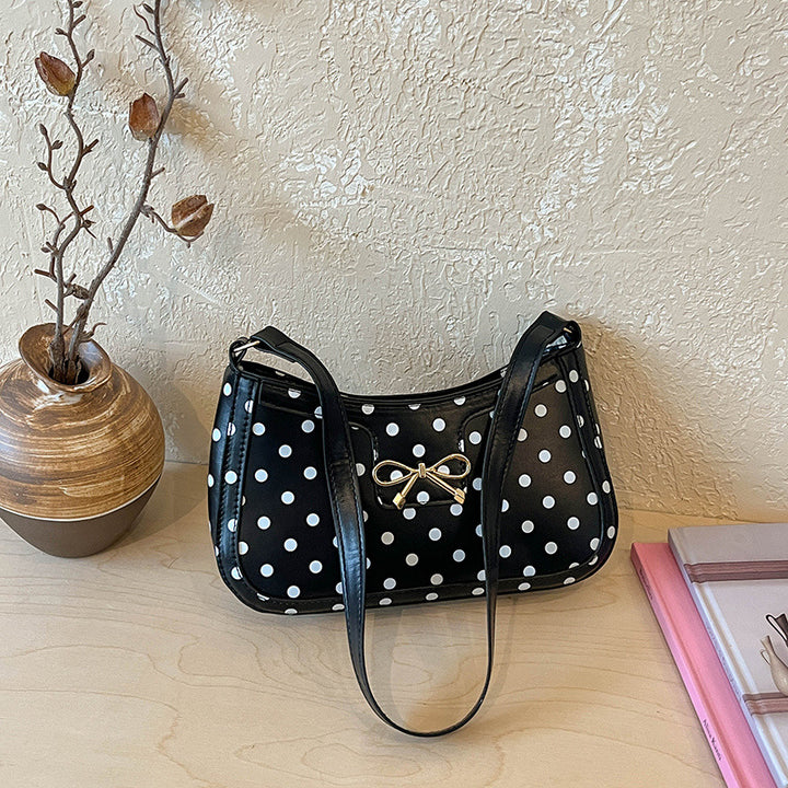 WoPolka Dot Patterned Hobo Handbag Bowlift