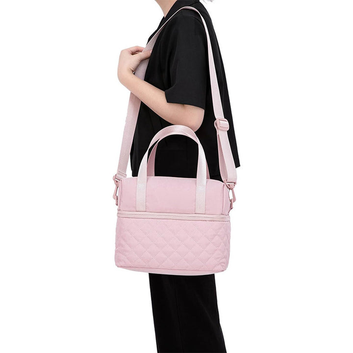 Practical Quilted Tote Bag Bowlift