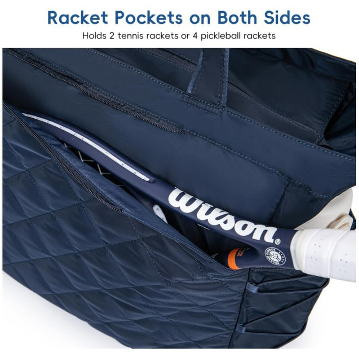 Quilted Tennis Gear Tote Bowlift