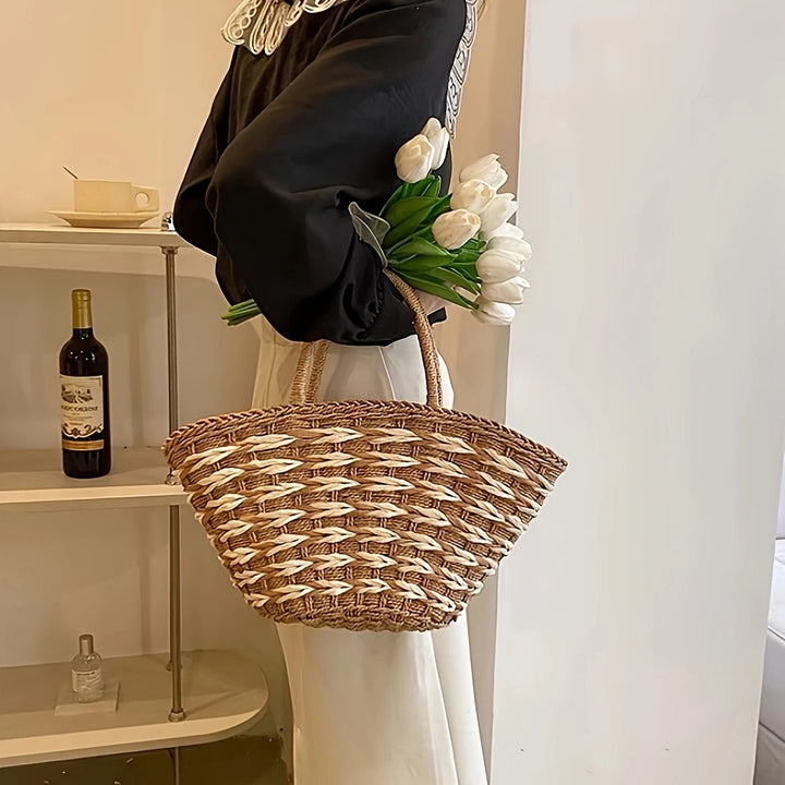 Basket bag with modern handles Bowlift