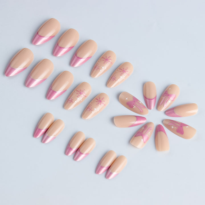 Elegant Butterfly Design Press-On Nails Bowlift
