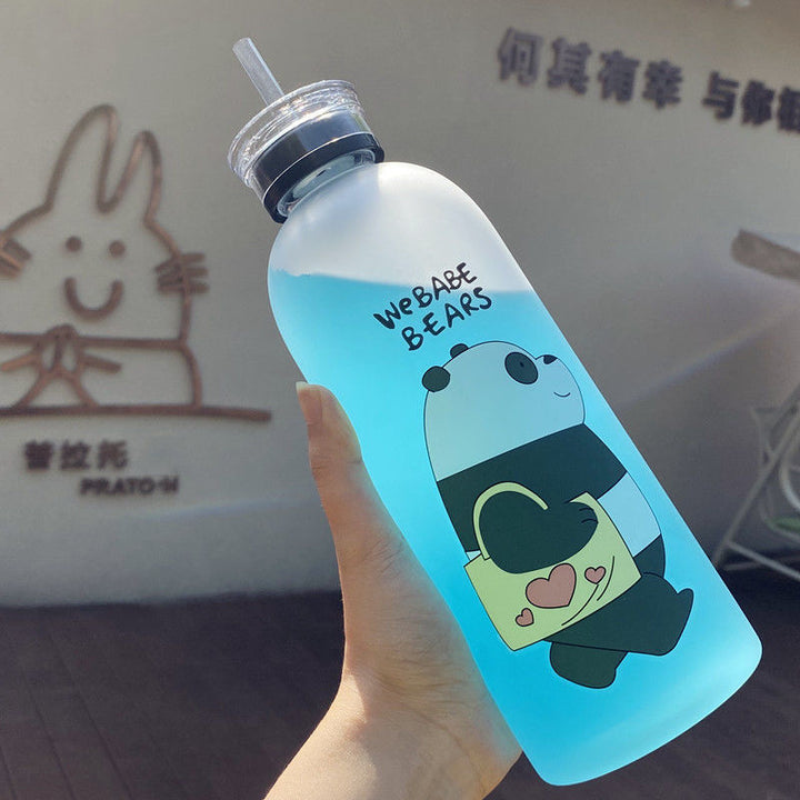 Women's creative drinking bottle with playful panda design Bowlift