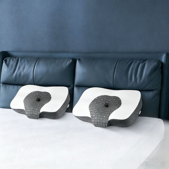 Ergonomic sleeping pillow with cooling gel filling Bowlift
