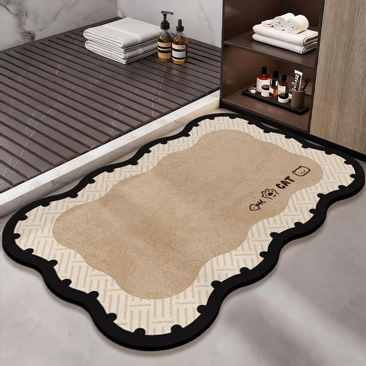 Decorative Pet-Themed Bath Mat Bowlift