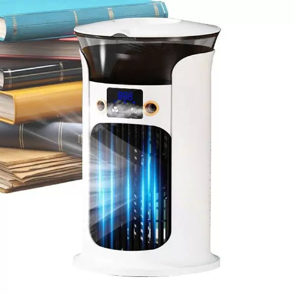 Unisex one size compact portable oscillating tower fan with digital display adjustable airflow and USB charging Bowlift