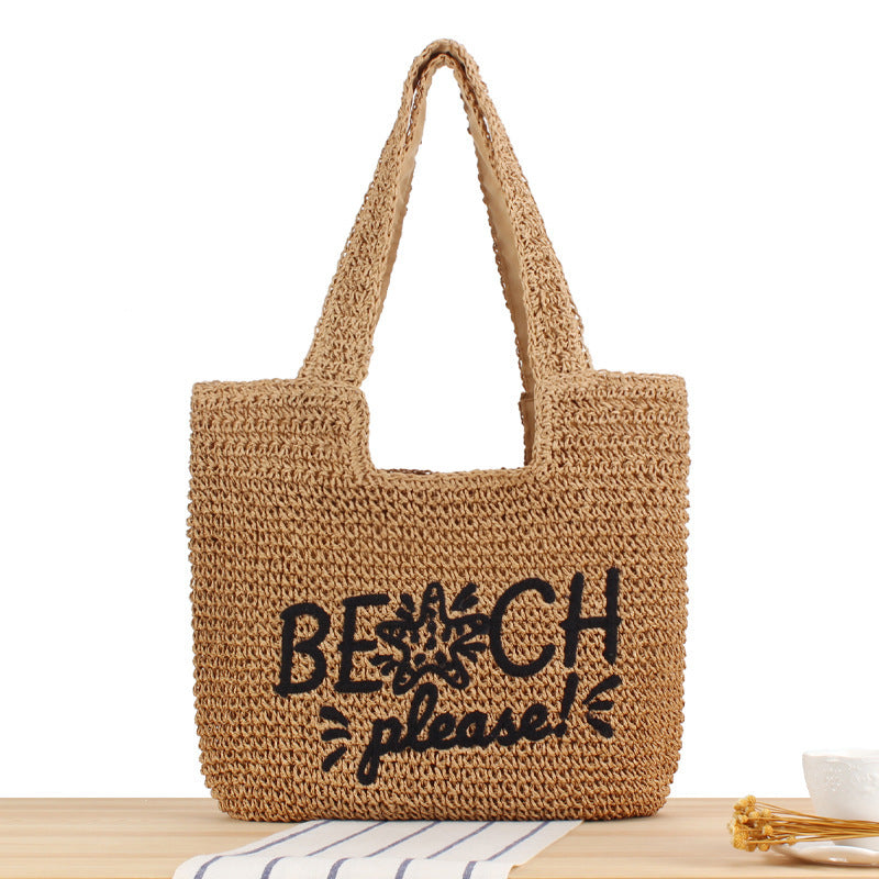 Beach bag with creative lettering and durable material Bowlift