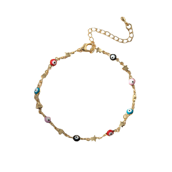 Colorful Beaded Charm Anklet Bowlift