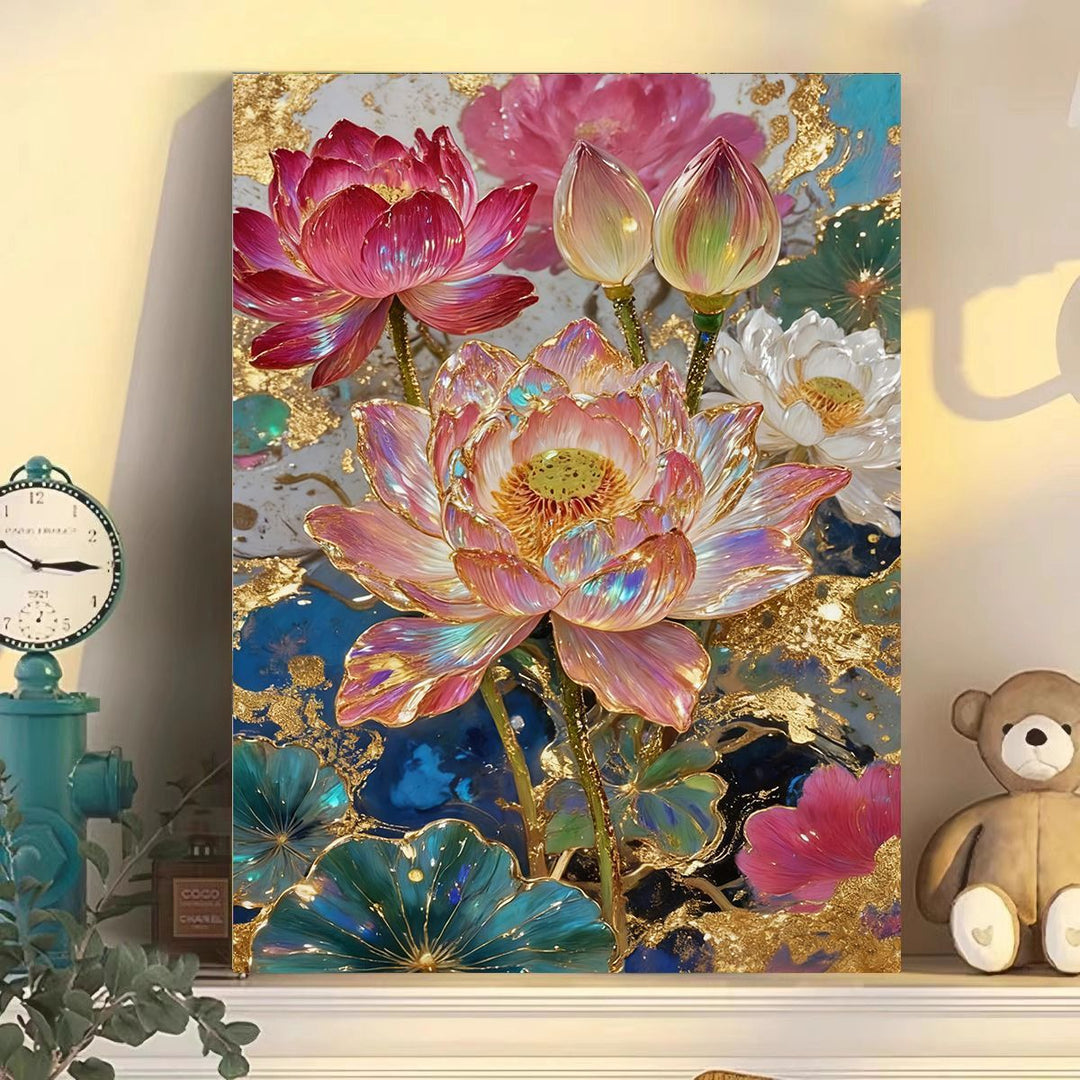 Luxurious Floral Abstract Canvas Wall Art Bowlift