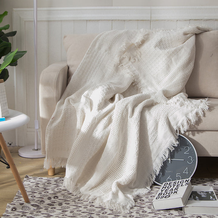 Cozy Lightweight Knitted Throw Blanket