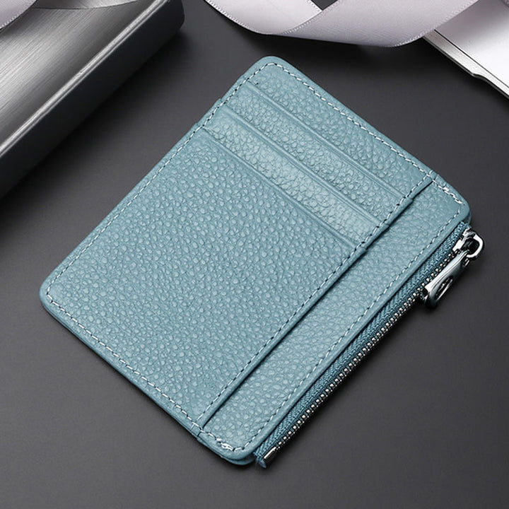 Luxury Leather Zippered Card Holder Bowlift