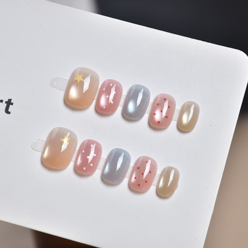 Artistic Mixed Design Press-On Nail Set Bowlift