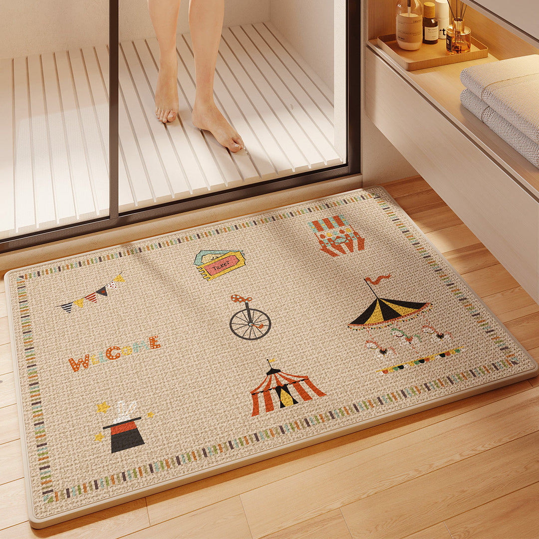 Fun Cartoon Themed Bath Mat Bowlift