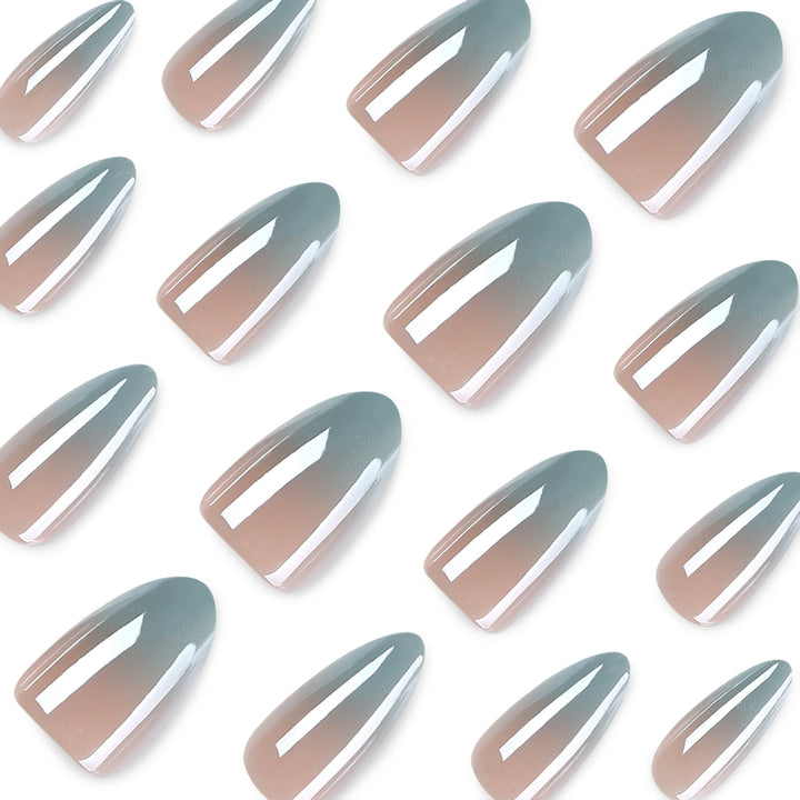 Graphic Stiletto Nails with Elegant Ombre Effect Bowlift