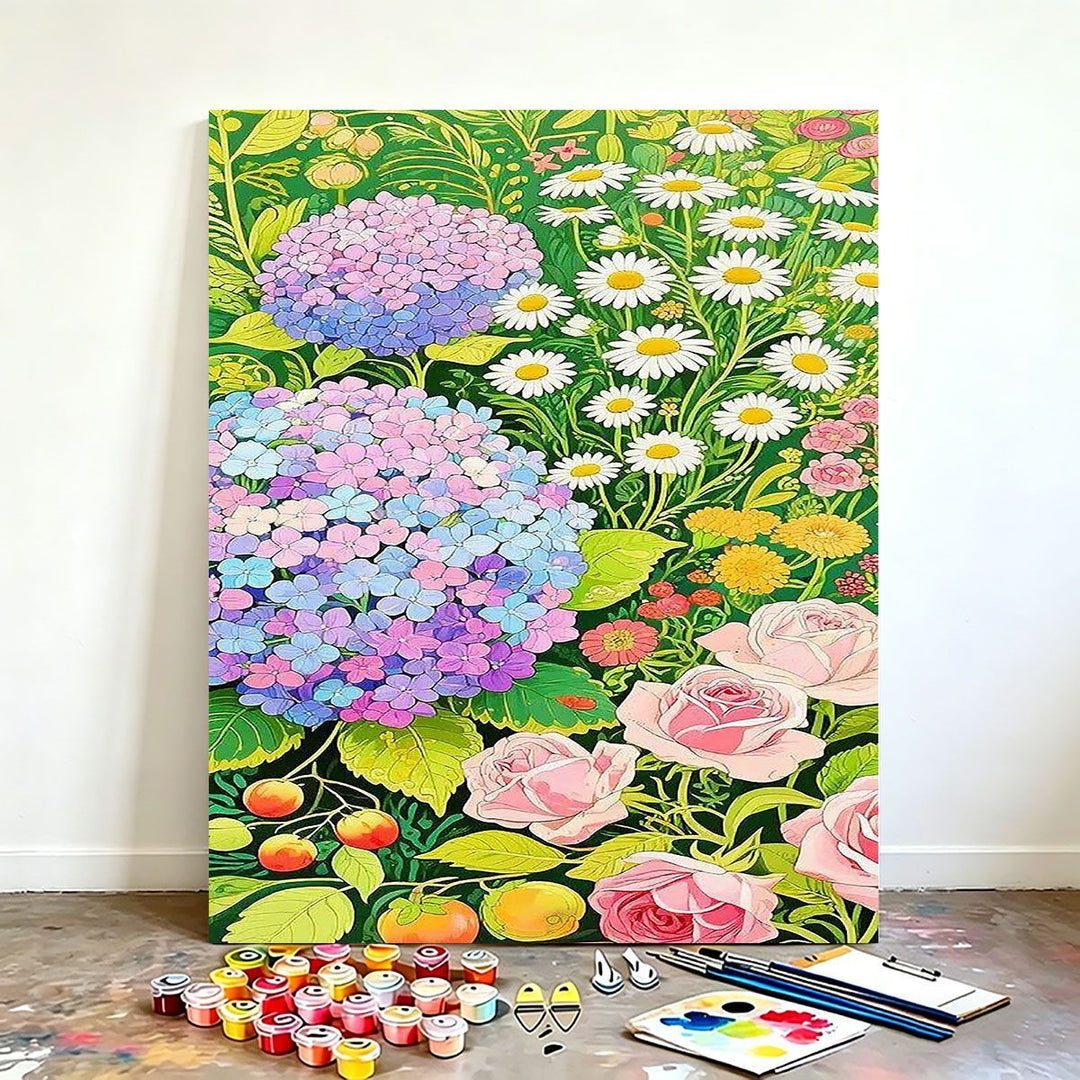DIY Floral Canvas Painting Kit Bowlift