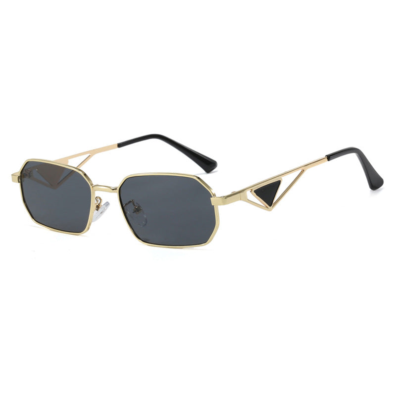 Women geometric luxury sunglasses with slim glossy frame Bowlift