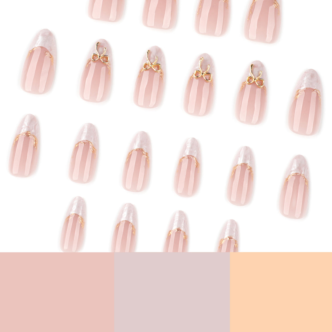 Decorative Stiletto Press-On Nails Bowlift