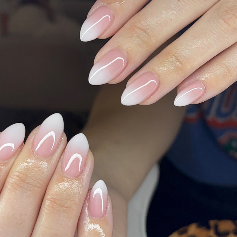 Elegant Ombre Almond Shaped Press-On Nails Bowlift