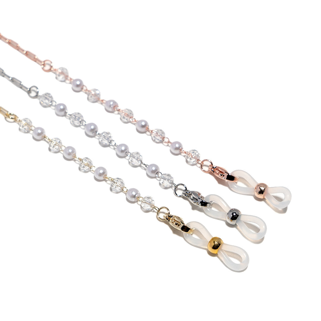 Crystal and Pearl Beaded Eyewear Chain Bowlift