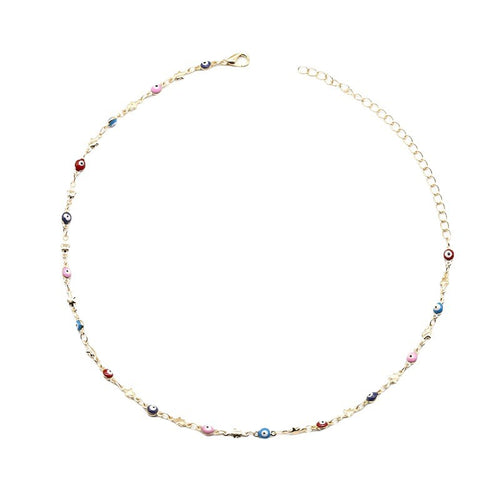 Colorful Bead Chain Necklace Bowlift