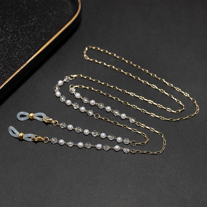 Crystal and Pearl Beaded Eyewear Chain Bowlift