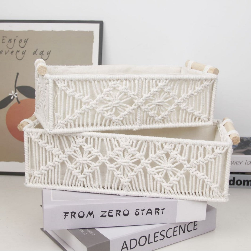Handcrafted Macrame Storage Basket