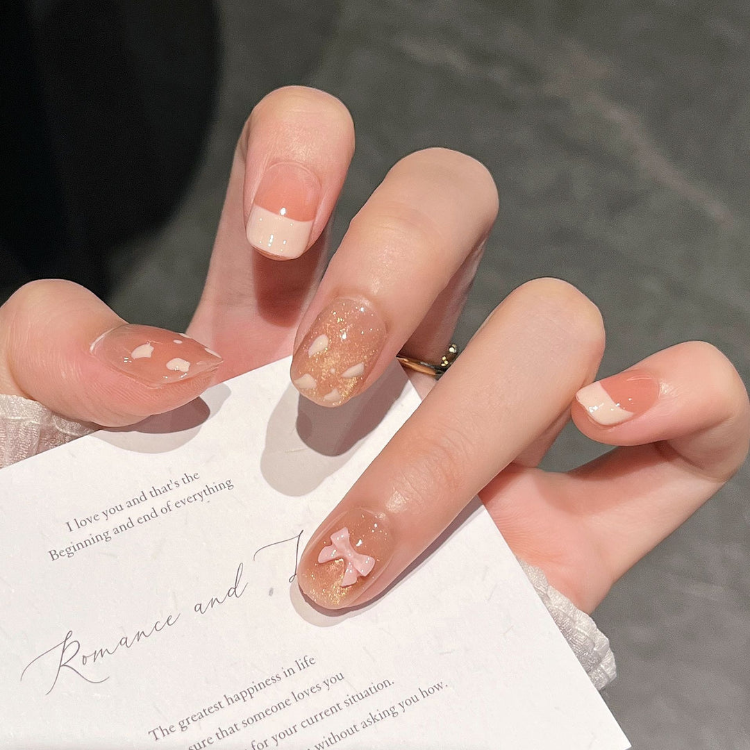 Artistic Nail Design with Cute Bows Bowlift
