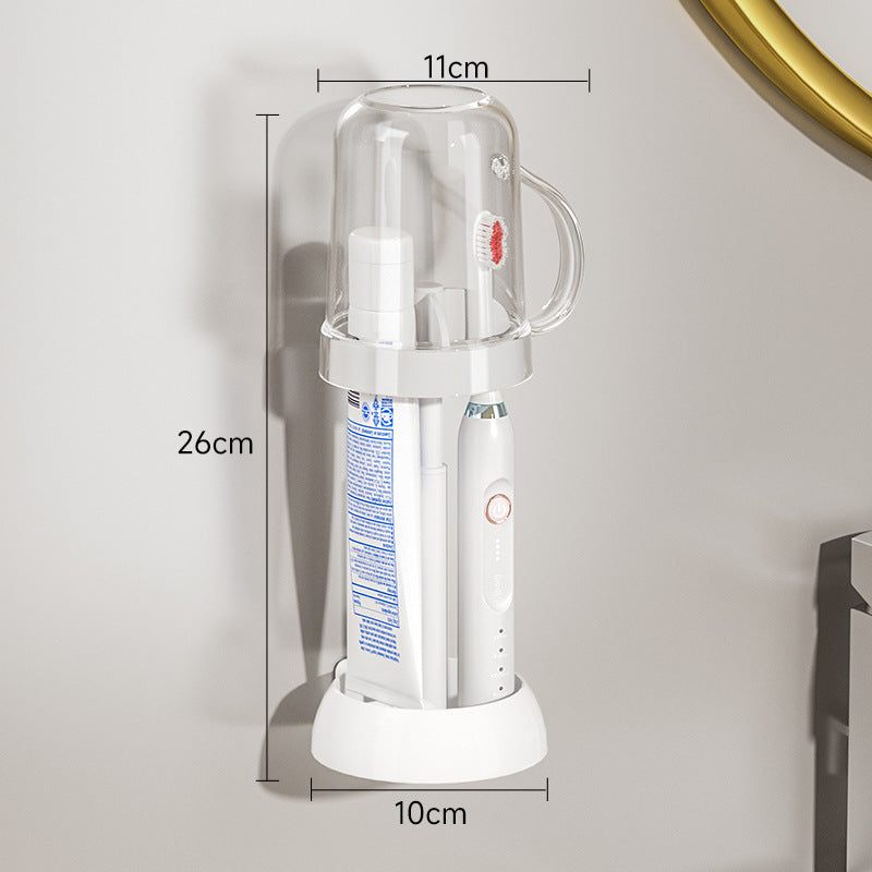 Wall-Mounted Toothbrush Storage Bowlift