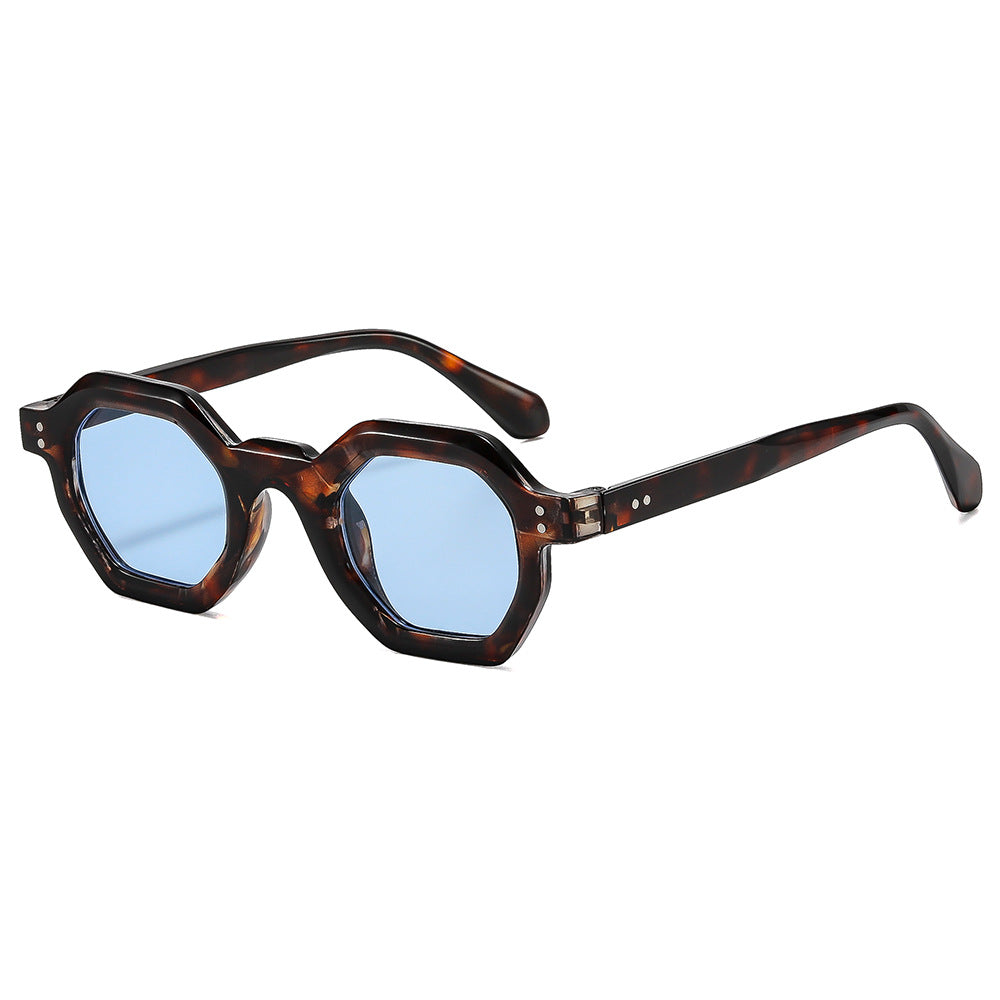 Women's octagonal sunglasses with stylish pattern and UV protection Bowlift
