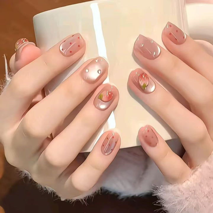 Decorative Character-Themed Press-On Nails with 3D Elements Bowlift