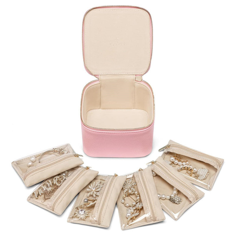 Jewelry Organizer Bag with Transparent Compartments Bowlift