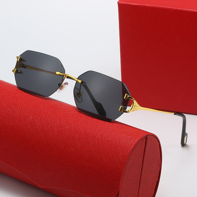 Ladies modern octagon sunglasses with stylish metal frame and polarized lenses Bowlift