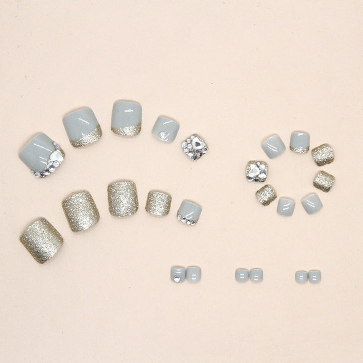 Glamorous Glittering False Nail Art Bowlift