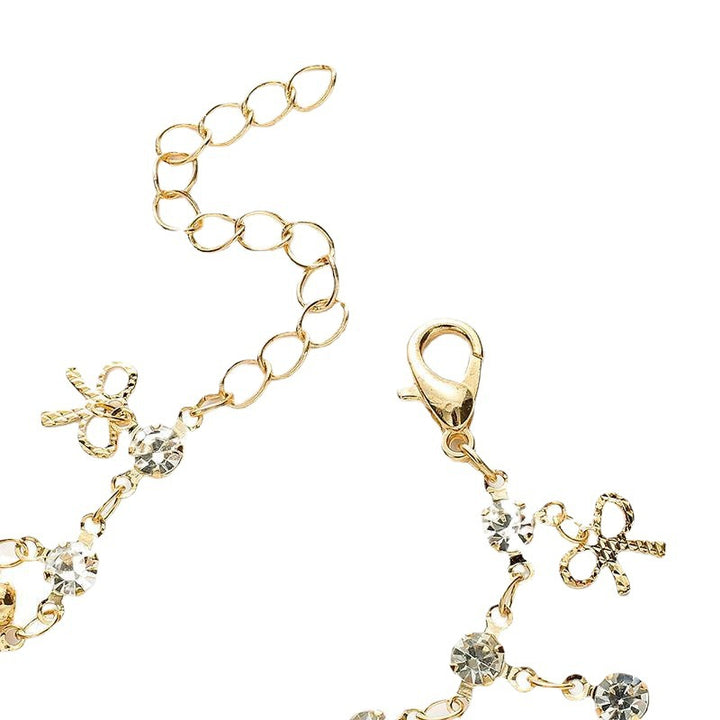 Crystal Bow Charm Bracelet Bowlift